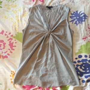 Grey sleeveless shirt